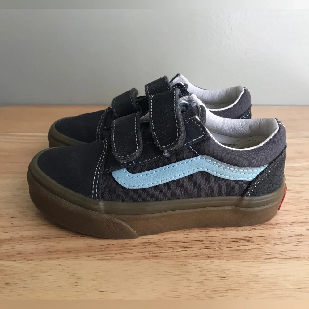 Vans Old Skool Velcro Sneaker Grey Size: US Toddler 11 EUR 27.5 CM 16.5